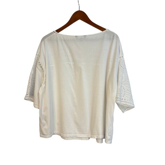 Women’s Green Label Ralph Lauren Size XL White with Embroidery Short Sleeve. - Picture 4 of 4